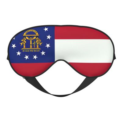 Georgia State Flag Print Sleep Mask Silk-Like Eye Mask Sleeping Eye Mask for Women Men for Travel Sleep Relaxation