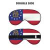 Georgia State Flag Print Sleep Mask Silk-Like Eye Mask Sleeping Eye Mask for Women Men for Travel Sleep Relaxation view 2