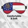 Georgia State Flag Print Sleep Mask Silk-Like Eye Mask Sleeping Eye Mask for Women Men for Travel Sleep Relaxation view 3