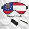 Georgia State Flag Print Sleep Mask Silk-Like Eye Mask Sleeping Eye Mask for Women Men for Travel Sleep Relaxation view 4