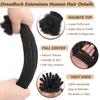 0.4 cm Loc Extensions Human Hair 100 Strands Dreads Extensions Men Women Short Dreadlocks Extensions Real Human Hair Loc Extension Natural Black Handmade Permanent Locs (0.4cm 1B 6 Inch 100 Strands) view 3