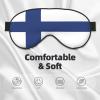 Finnish Flag Print Sleep Mask Silk-Like Eye Mask Sleeping Eye Mask for Women Men for Travel Sleep Relaxation view 3