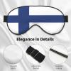 Finnish Flag Print Sleep Mask Silk-Like Eye Mask Sleeping Eye Mask for Women Men for Travel Sleep Relaxation view 4