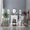 30"x30" Round Hand Carved Rose Antique Mirror e, Wall Mirror for Live Space, Bathroom, Entryway Wall Dcor(Black) view 3