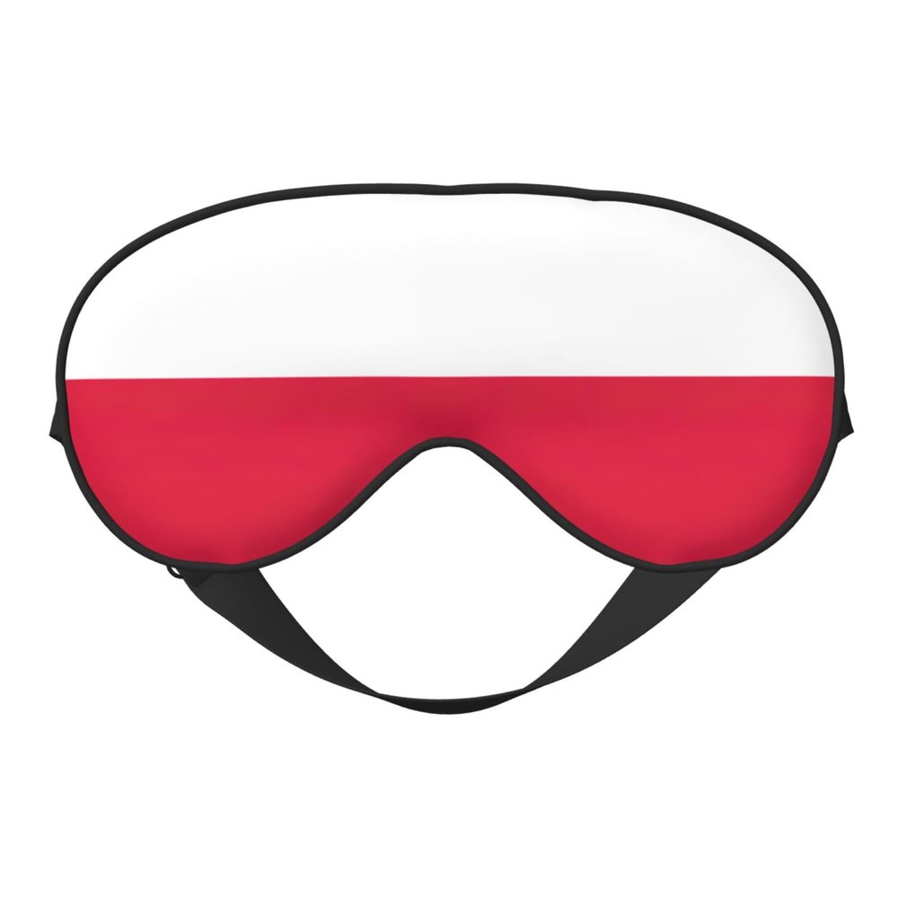 Polish Flag Print Sleep Mask Silk-Like Eye Mask Sleeping Eye Mask for Women Men for Travel Sleep Relaxation