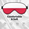 Polish Flag Print Sleep Mask Silk-Like Eye Mask Sleeping Eye Mask for Women Men for Travel Sleep Relaxation view 3