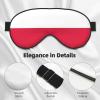 Polish Flag Print Sleep Mask Silk-Like Eye Mask Sleeping Eye Mask for Women Men for Travel Sleep Relaxation view 4