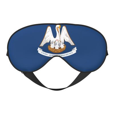 Louisiana State Flag Print Sleep Mask Silk-Like Eye Mask Sleeping Eye Mask for Women Men for Travel Sleep Relaxation