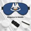 Louisiana State Flag Print Sleep Mask Silk-Like Eye Mask Sleeping Eye Mask for Women Men for Travel Sleep Relaxation view 4