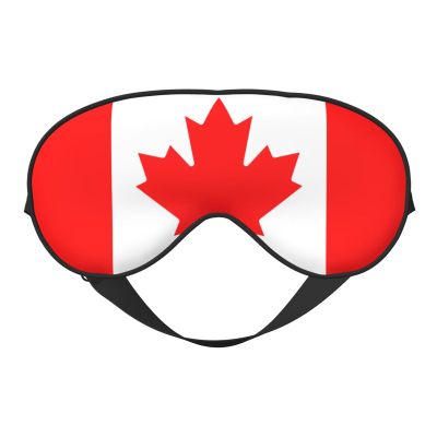 Canadian Flag Print Sleep Mask Silk-Like Eye Mask Sleeping Eye Mask for Women Men for Travel Sleep Relaxation