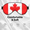 Canadian Flag Print Sleep Mask Silk-Like Eye Mask Sleeping Eye Mask for Women Men for Travel Sleep Relaxation view 3