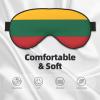 Flag of Lithuania Print Sleep Mask Silk-Like Eye Mask Sleeping Eye Mask for Women Men for Travel Sleep Relaxation view 3
