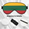 Flag of Lithuania Print Sleep Mask Silk-Like Eye Mask Sleeping Eye Mask for Women Men for Travel Sleep Relaxation view 4