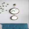 2 Circle Mirrors for Wall Decor, Unique Contemporary Wall Mirror for Living Room Bedroom Entryway,11" x 28.5" view 4