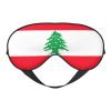 Flag of Lebanon Print Sleep Mask Silk-Like Eye Mask Sleeping Eye Mask for Women Men for Travel Sleep Relaxation view 1