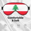 Flag of Lebanon Print Sleep Mask Silk-Like Eye Mask Sleeping Eye Mask for Women Men for Travel Sleep Relaxation view 3