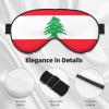 Flag of Lebanon Print Sleep Mask Silk-Like Eye Mask Sleeping Eye Mask for Women Men for Travel Sleep Relaxation view 4
