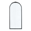 30" x 65" Hand Carved Rose Antique Mirror e, Large Arch Mirror Wall Decor for Living Room, Bathroom, Entryway(Black) view 2