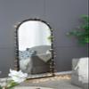 30" x 65" Hand Carved Rose Antique Mirror e, Large Arch Mirror Wall Decor for Living Room, Bathroom, Entryway(Black) view 4