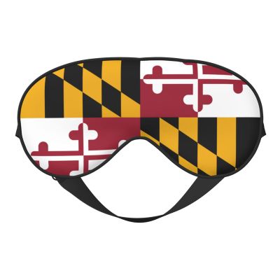 Maryland State Flag Print Sleep Mask Silk-Like Eye Mask Sleeping Eye Mask for Women Men for Travel Sleep Relaxation