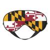 Maryland State Flag Print Sleep Mask Silk-Like Eye Mask Sleeping Eye Mask for Women Men for Travel Sleep Relaxation view 1