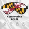 Maryland State Flag Print Sleep Mask Silk-Like Eye Mask Sleeping Eye Mask for Women Men for Travel Sleep Relaxation view 3