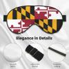 Maryland State Flag Print Sleep Mask Silk-Like Eye Mask Sleeping Eye Mask for Women Men for Travel Sleep Relaxation view 4