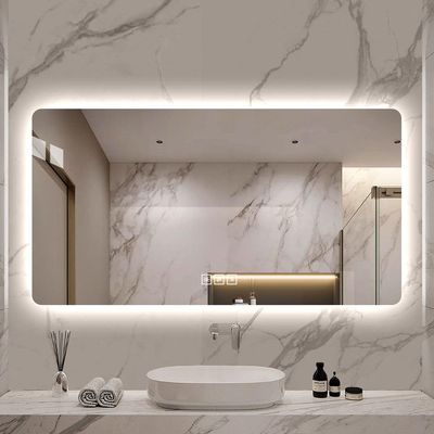 48 * 24in LED Bathroom Mirror, Corrosion Resistant, Three Color dimmable, Backlit Mirror with one Touch demist Function