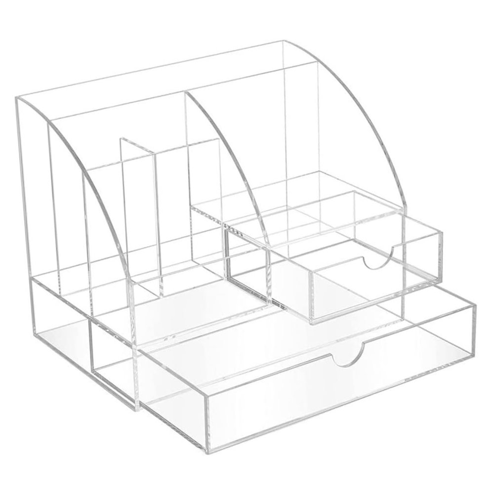 ABOOFAN Acrylic Storage Box Desk Organizer Makeup Organizer Stationery Storage Desktop Supplies Pen Holder