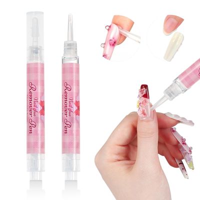 Sun&Beam Nails Remover Pen 2 Pack Nail Glue & Jelly Tab Remover With Vitamin E Gentle & Precise Pen-Type Remover