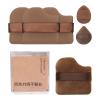 4/6x Chocolate With Finger Holder Fingertip Makeup Sponge Pad For Cream Concealer Eyeshadow view 1