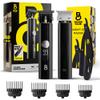 The Beard Club Professional T-Blade Beard Trimmer for Men with Straight Razor - Barber Electric Shaver & Hair Clippers for Men  Zero Gapped Cordless Hair Trimmer & Edger, Line Up Grooming Kit view 1