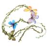 WRITWAA Elegant Flower Crown Headband for Women Girls Floral Hair Wreath Accessory for Weddings Festivals Photoshoots Comfortable Butterfly Decorations view 1