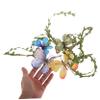 WRITWAA Elegant Flower Crown Headband for Women Girls Floral Hair Wreath Accessory for Weddings Festivals Photoshoots Comfortable Butterfly Decorations view 3
