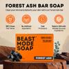Beast Mode Soap for Men, Forest Ash, 2-Bar Pack  Activated Charcoal & Crisp Eucalyptus Bar Soap, Grass-Fed Tallow, Handcrafted, Non-Toxic view 2