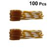 Baluue 100pcs Nylon Eyelash Wands Brown Handle Mascara Applicators for Makeup Eyebrow Brush Tool for Beauty Salon Personal Use for Separation and Application view 3