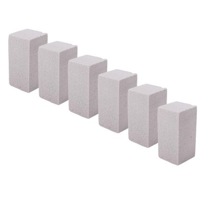 6PCS Pool Pumice Stones PVC Material Cleaning Block, Removes Tough Water Scale for Toilet, Bathtub, Shower, Tile, with Stainless Steel Sinks (L)
