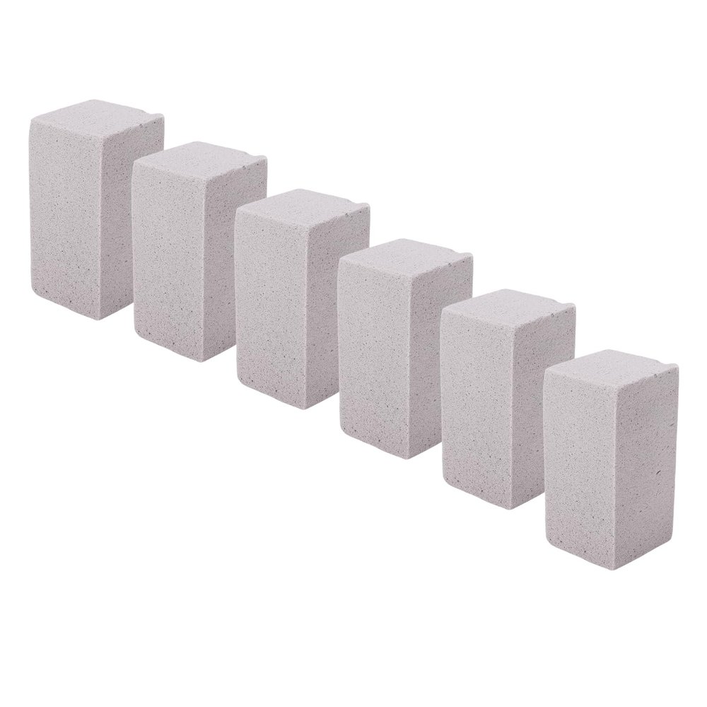 6PCS Pool Pumice Stones PVC Material Cleaning Block, Removes Tough Water Scale for Toilet, Bathtub, Shower, Tile, with Stainless Steel Sinks (L)