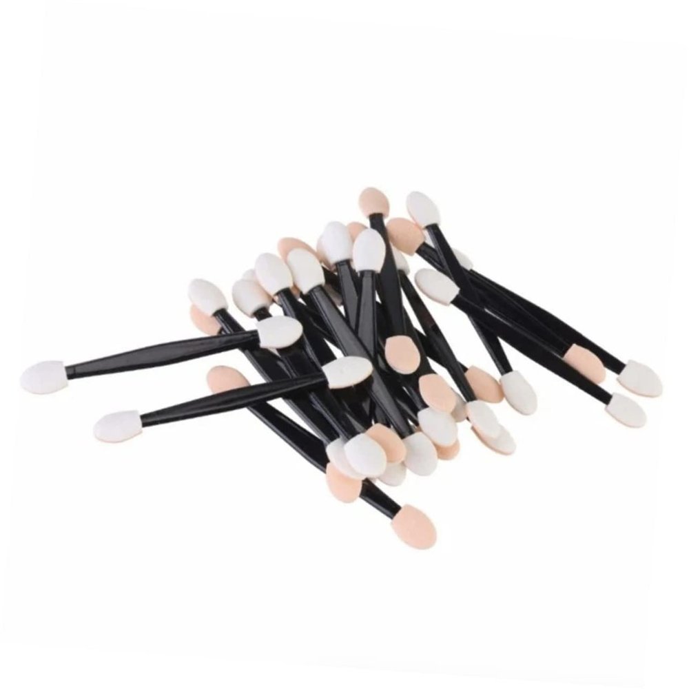 BIUDECO 100pcs Eyeshadow Makeup Brushes Dual Sided Eye Shadow Brush Sponge Material Easy to Apply for Beginners and Professionals Suitable for Travel Parties and Everyday Usage