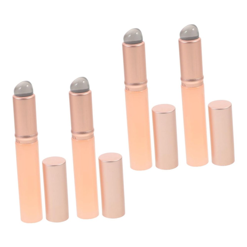 DEARMAMY 4pcs Silicone Lip Brush Cap Multi-functional Travel-friendly Makeup Tools for Effortless Lipstick Application and Touch-ups Gentle and Soft for Delicate Lips