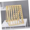 DEARMAMY Wooden Hair Braiding Rack for Extensions Wall-Mounted Hair Holder Multi-Functional Design for Home and Salon Use view 4