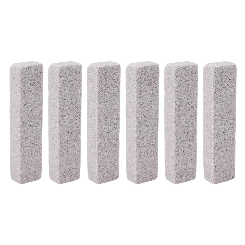 6PCS Pool Pumice Stones PVC Material Cleaning Block, Removes Tough Water Scale for Toilet, Bathtub, Shower, Tile, with Stainless Steel Sinks (S)