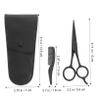 PartyKindom 3pcs Stainless Steel Beard Comb Nose Hair Clipper Set Grooming Scissors Mustache Trimmer Trimmers for Barbers Mens Grooming Kit view 4