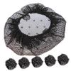 GALPADA 6pcs Rhinestone Hair Bun Cover Hair Nets for Women Elegant Stretch Mesh Accessories for Ballerinas Nurses Waitresses for Formal and Casual Styles view 1