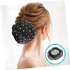 GALPADA 6pcs Rhinestone Hair Bun Cover Hair Nets for Women Elegant Stretch Mesh Accessories for Ballerinas Nurses Waitresses for Formal and Casual Styles view 2