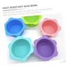 WRITWAA 1set Nonstick Silicone Wax Melting Bowl - Container for Facial Mask Mixing and Waxing Bowls Mixing Sticks Easy to Clean and Efficient Use view 3