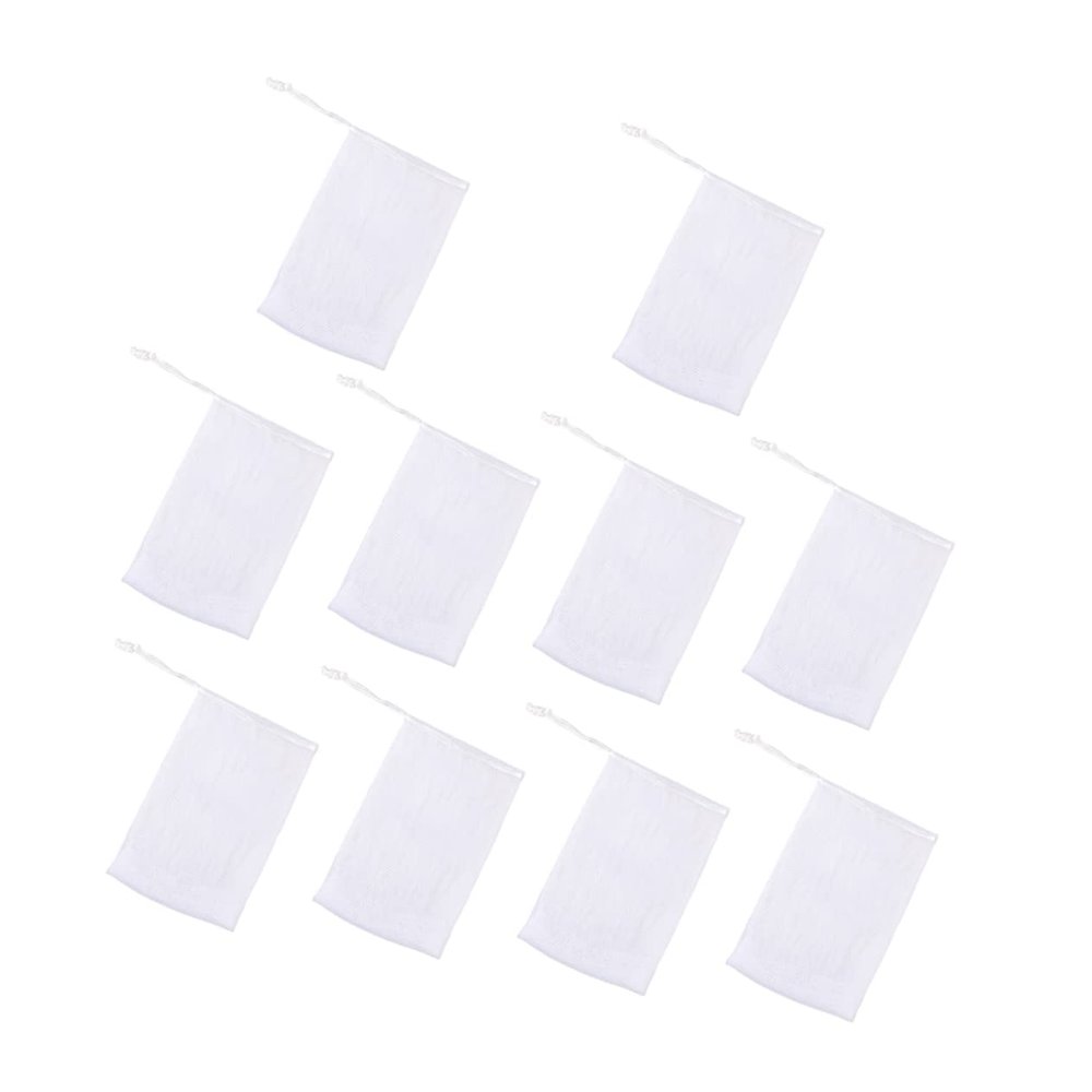 BATHVEVE 10pcs Net Soap Foaming for Making Handmade Cleansing Net Easy to Attach to Wall Hook