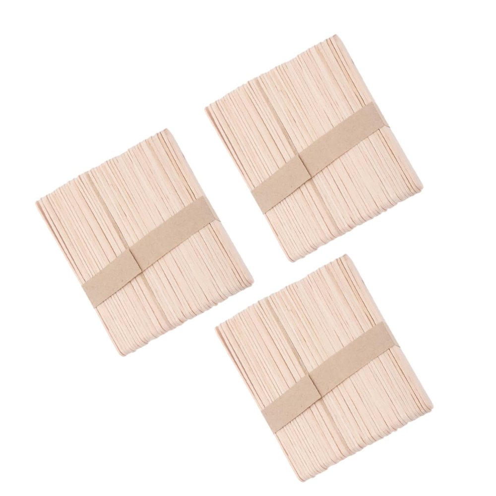 CALLARON 150pcs Hair Removal Wooden Stick Waxing Spatulas for Hand Feet Body Eyebrow Safe for Wax