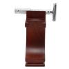 Eujgoov Wood Shave Stand, Stand with Brush Holder, Strong Practicality, Wood Material, Non Slip Base, Small Size, Fits Most Razors and Brushes, Universal Brush Storage Rack, Suitable for view 1