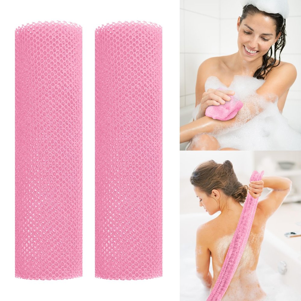 African Exfoliating Net Bath SpongeAfrican Net SpongeNet Sponge (Pink-Large)